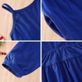 thumbnail image 3 of Girls Romper Sleeveless Rompers for Girls Spaghetti Strap Rompers with Pockets Girls Clothes Size 4-5 Y, 3 of 5