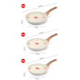 thumbnail image 3 of WMQPNNS New Trending Nonstick Frying Pan Skillets White Ceramic Coating Omelette Pans Cookware Pan of Intentionally Ptfe & Pfas (9.5+11+12.5 Inch) Todays Deals Clearance Sale, 3 of 9