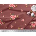 thumbnail image 3 of Soimoi Tissu en Coton Cambric Imprimé Feuilles & Roses par Yard 56 Pouces de Large, 3 of 3