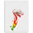 thumbnail image 2 of Colorful Bell Flower Sketch Watercolor - Large Floral Canvas Artwork, 2 of 3