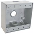 thumbnail image 1 of Hubbell Electrical TGB75-3 Boîte de Sortie à 2 Gangs avec Trois Trous de Filetage IPT de 0,75 Po - Gris, 1 of 1