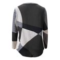 thumbnail image 5 of Jsaierl Hauts à Manches Longues pour Femmes 2024 Automne Hiver T-Shirts Col Rond Mode Chemises à Blocs de Couleur Grande Taille Chemises Chaudes pour Sortir avec Boutons, 5 of 5