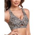 thumbnail image 4 of RELLECIGA Women's V Neck Bikini Top Criss Cross Cutout Bathing Suits, 4 of 7
