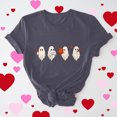 thumbnail image 1 of Cadeaux de la Saint-Valentin T-shirt Décontracté à Manches Courtes et Col Rond pour Femmes avec Imprimé Arbre de Noël, 1 of 6