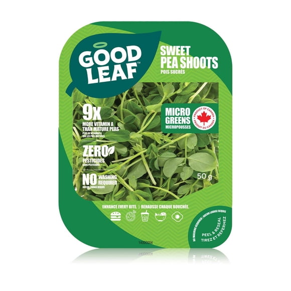 Sweet Pea Shoots, Sweet, crisp pea micros with 9x Vitamin A*