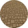 thumbnail image 1 of Ahgly Company Tapis d'Intérieur Lavable en Machine Carré Caramel Brun, 3 Pieds Carré, 1 of 7