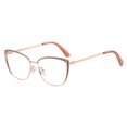 thumbnail image 1 of Metal Cat Eye Sunglasses with Blue Light Filtering Flat for Travel and Daily Comfort, 1 of 4