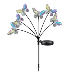 EARKITY Solar Garden Lights, Solar Lights Outdoor, Butterfly Solar Lights, Waterproof Solar Lights for Outside Garden Lawn Yard Patio Pathway Landscape Porch Decor (2Pcs)