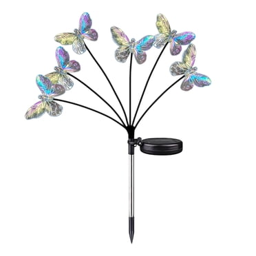 EARKITY Solar Garden Lights, Solar Lights Outdoor, Butterfly Solar Lights, Waterproof Solar Lights for Outside Garden Lawn Yard Patio Pathway Landscape Porch Decor (2Pcs)