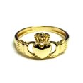 thumbnail image 1 of Bague Claddagh en Or Jaune 14k, Taille 7, 1 of 2