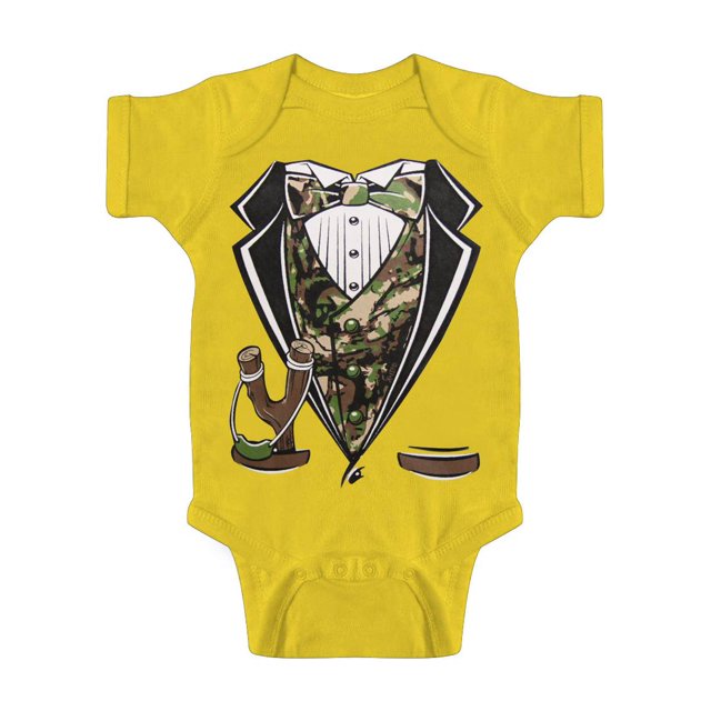 Body de Smoking Camouflage pour Tout-Petits - Jaune - 18 Mois