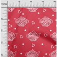 thumbnail image 2 of oneOone Viscose Jersey Red Fabric Tea Kettle Craft Projects Decor Fabric Printed By The Yard 60 Inch Wide, 2 of 4