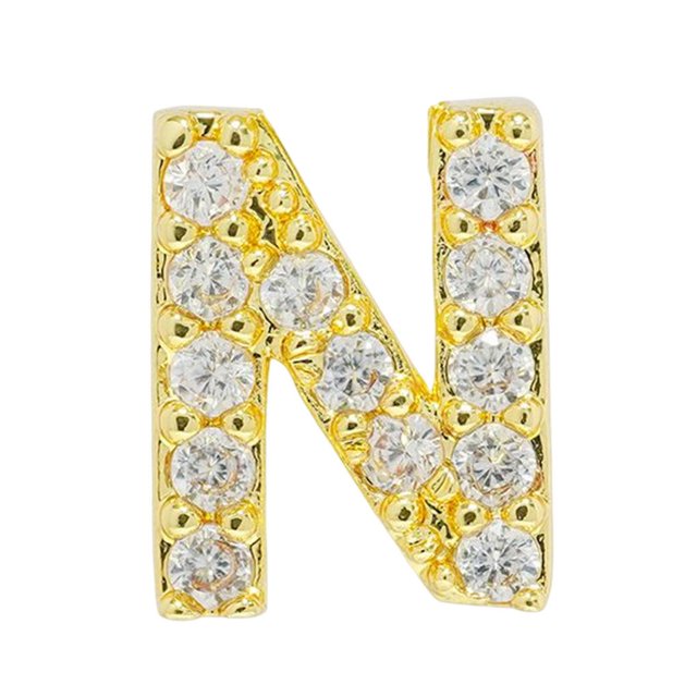 tredstone Simple Design Letter Rhinestone Earring Party Hiking Portable Stud Earrings Photo Shooting Ear Decor Jewellery N