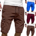 thumbnail image 3 of Mens Plus Size Cargo Shorts Multi-Pockets Relaxed Summer Beach Shorts Pants, 3 of 8