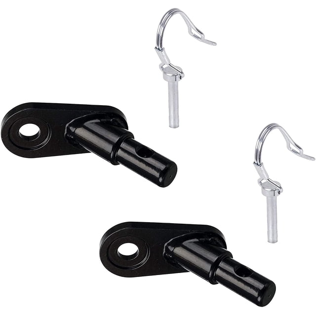 Attache de Remorque de Vélo, Boucle Universelle d'Attache de Remorque de Vélo en Acier durable avec Revêtement en Émail Noir. l'Ensemble Comprend Deux Accessoires d'Attache avec Soudage de Précision pour la Résistance et Deux Goupilles de Verrouillage pour une installation Sécurisée. Convient pour Connecter des Remorques de Vélo, des Poussettes pour Animaux et Plus, Offrant une Commodité pour les Visites en Famille et l'Usage Quotidien.