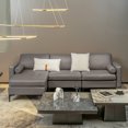 thumbnail image 3 of Costway Modular L-shaped Sectional Sofa with  Reversible Chaise & 2 USB Ports Grey, 3 of 10