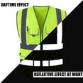 thumbnail image 4 of Polyester Safety Vest for Outdoor Adventures, Breathable Lightweight Uniform with Multi-Pockets and Zipper Closure, Reflective Strips for High Visibility, Suitable for Various Activities, 4 of 5
