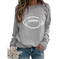 thumbnail image 1 of EQWLJWE T-Shirts de Jour de Match pour Femmes Manches Longues Raglan Chandail Tops Saison de Football T-Shirt Graphique Décontracté Col Rond Blouse Jour de Match Chemises Femmes Grande Taille Tops d'Halloween, 1 of 5