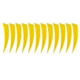 thumbnail image 2 of 12 Pieces 4 Inch Archery Inch Replacement Archery Arrow Fletches Arrow Feathers Fletchings Vanes Yellow, 2 of 9
