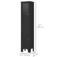 thumbnail image 3 of HOMCOM Tall Bathroom Cabinet with Shelves and Doors, Black, 3 of 10
