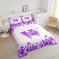 thumbnail image 4 of Erosebridal Monogrammed Bedding Twin Comforter Set,Personalized Initial Down Comforter,Letter Decoration,Reversible,Lightweight,2-Piece, 4 of 8