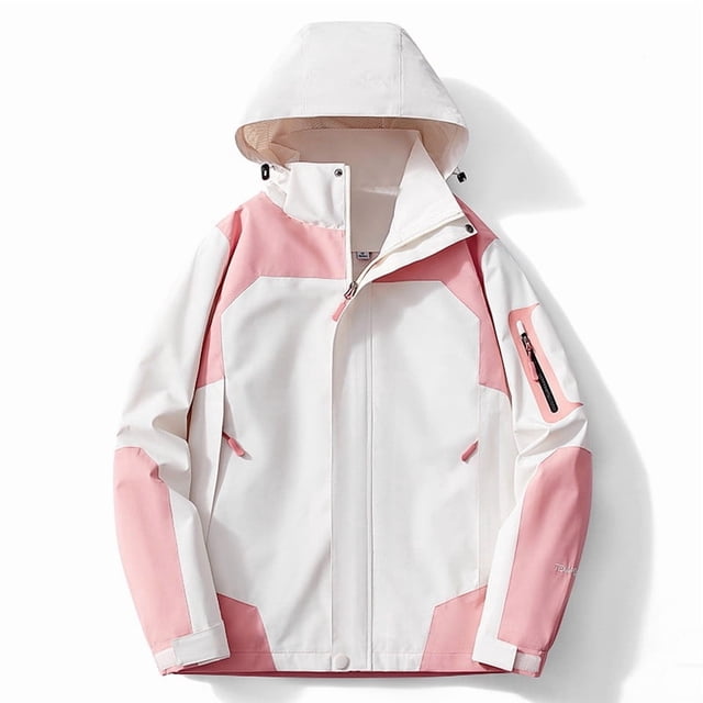 Pisexur Winter Coats for Women Spring And Fall Thin Fashion Waterproof And Windproof Jacket Coat Pink,4XL