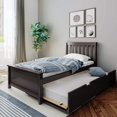 thumbnail image 1 of BEDSMART Lit Simple en Bois Massif avec Tiroir-Lit / Espresso, 1 of 7