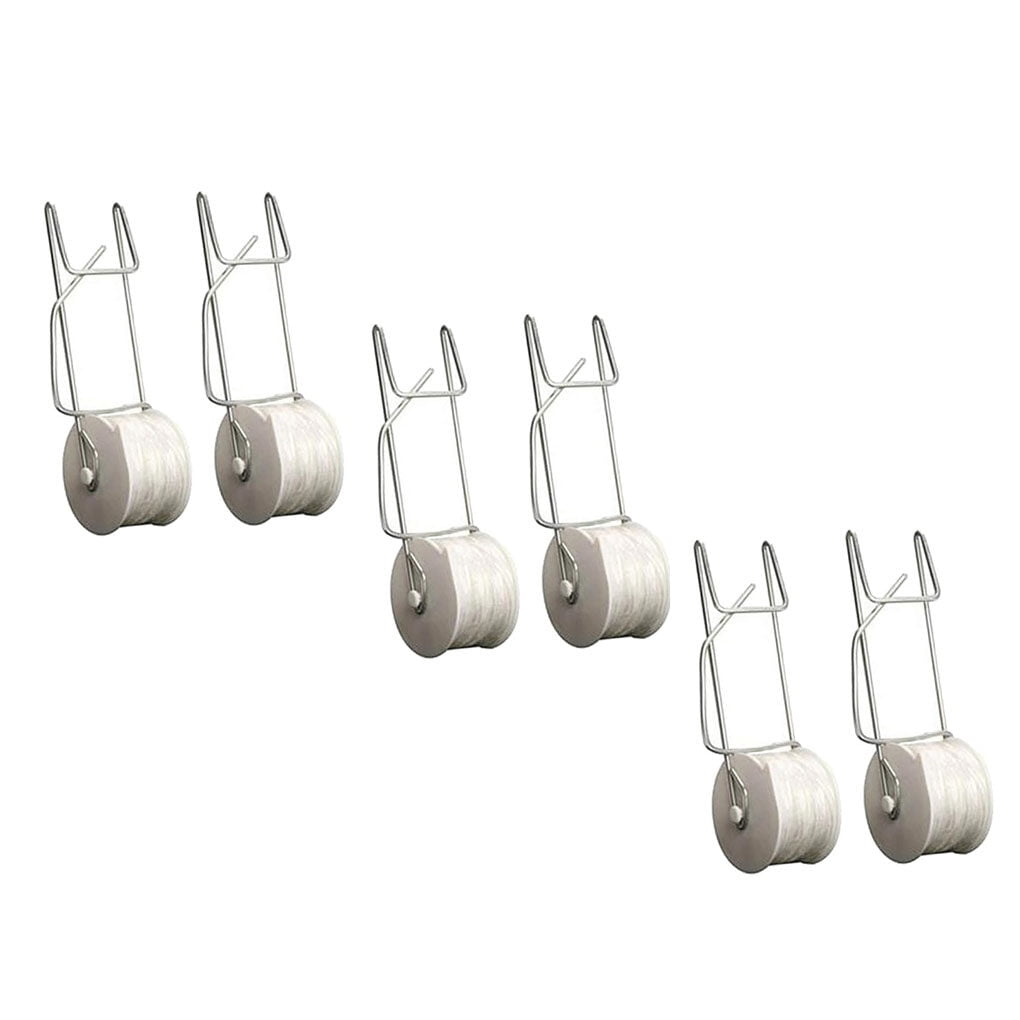 justharion Crochets à Rouleau Treillis Kit de Serre Résistant aux Intempéries Support de Culture Accessoires Extérieurs pour Plantes Jardin 6 Pcs