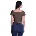 thumbnail image 4 of Moomaya Printed Viscose Crop Top Short Sleeve Zipper Tunic Womens Summer Tops, 4 of 4
