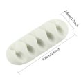 thumbnail image 2 of braveheart Silicone Cable Winder Desktop Management Clip Cable Holders Cable Organizer Good white 1Set, 2 of 6