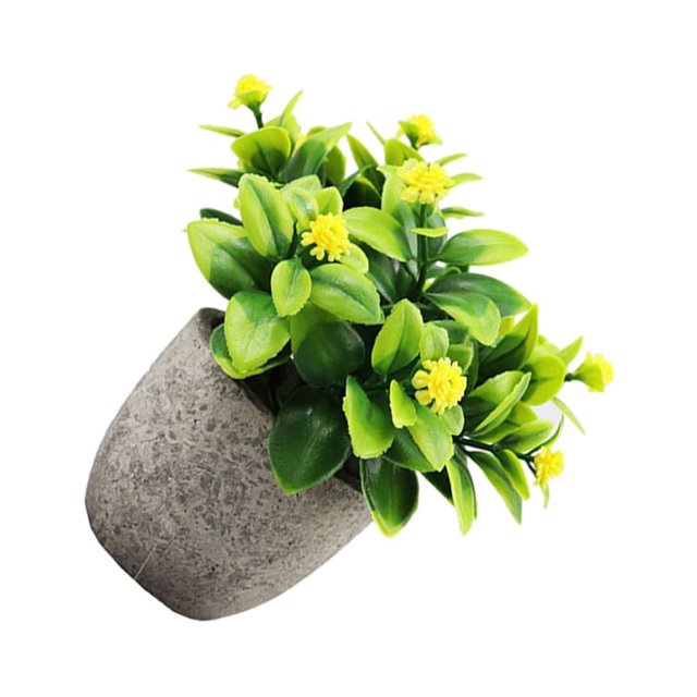 Redempat Plastic Easy To Clean Artificial Succulent Realistic Appearance Long-lasting Durability Eco-friendly newyellowbabysbreath 1Set