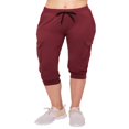 thumbnail image 1 of CHOK Pantalon Cargo Jogger Décontracté Super Doux pour Femmes Noir G, 1 of 6