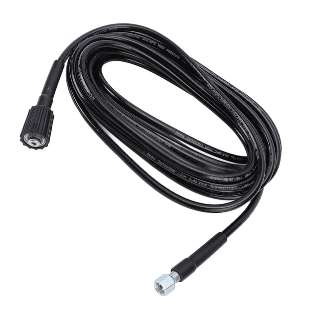 Pressure Washer Hose, Wearproof Rubber Metal Connector Replacement Power Washer Hose with Universal Fitment for Car Washing