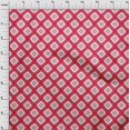 thumbnail image 3 of oneOone Polyester Lycra Red Fabric Geometric Bandhani Sewing Craft Projects Fabric Prints By Yard 56 Inch Wide, 3 of 4