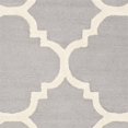 thumbnail image 2 of Safavieh Cambridge Collection CAM140D Handmade Moroccan Geometric Silver and Ivory Premium Wool Runner (2'6" x 8'), 2 of 3