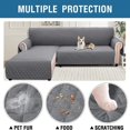 thumbnail image 4 of CHOK L-Shape Sofa Slipcover Sectional 3 Seater Chaise Cover Pet Dogs Couch Protector  (Black Large), 4 of 10