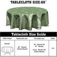 thumbnail image 3 of 60Inch Spring Leaf Round Tablecloth Sage Green Fern Herb Botanical Table Cover Farmhouse Style Wild Plant Stain Resistant Circle Table Cloth for Kitchen Dining Picnic Party Decor, 3 of 6