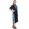 thumbnail image 2 of Bimba Women's Rayon Blue Kurti Asymmetrical Hem Designer Kurta With Scarf - 12, 2 of 9