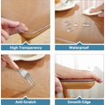 thumbnail image 3 of ORUYROP Custom 72 x 44 Inch Clear Table Cover Protector, 1.5mm Thick Plastic Table Cloth for Dining Room, Clear Table Cloth Cover Protector, Waterproof Material, 3 of 7
