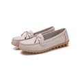 thumbnail image 1 of MAWCLOS Ladies Moccasins Comfort Nursing Shoes Slip On Resistant Loafers Bow Work Boat Shoe Beige 8.5, 1 of 3