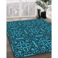 thumbnail image 3 of Ahgly Tapis Rectangulaire Lavable en Machine Intérieur Transitionnel Vert Sarcelle Profond, 5 Pieds x 7 Pieds, 3 of 7