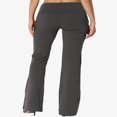 thumbnail image 2 of Pantalon de Yoga Décontracté pour Femmes Grande Taille, Basique, Taille Repliable, Confortable, en Coton Extensible, Coupe Bootcut, 2 of 7