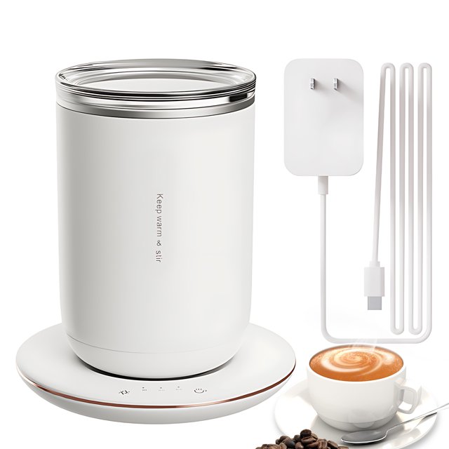 2 In 1 Self Stirring Coffee Mug 3 Level Adjustable