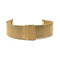 thumbnail image 3 of Bandini 20mm Gold Tone Stainless Steel Mesh Watch Band for Men - Metal Mesh Replacement Watch Strap - Adjustable Length - Fold-Over Clasp, 3 of 7
