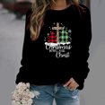 thumbnail image 1 of Sweatshirt de Noël pour Femmes 2023 Hauts Imprimé de Noël Col Rond Pull Blouse Ample Sweatshirt Sans Capuche en Solde, 1 of 7