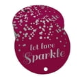 thumbnail image 1 of Inkdotpot Silver Foil Paper Hang Tags Let Love Sparkle Wedding Favor Tags 100 Pieces, 1 of 6