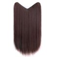 thumbnail image 1 of Perruque Cheveux Longs Féminins Demi-Bouchon Invisible Sans Couture Longue Droite, 1 of 5