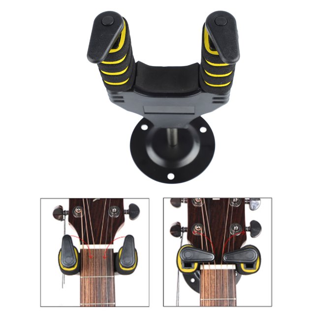 Instrument Hook Holder Stand, Stability Auto Locking Guitar Wall Hanger Better Display For Studio