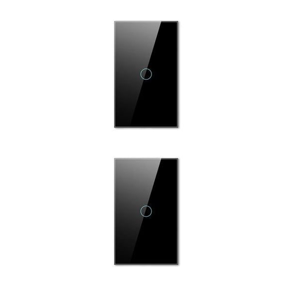 Langgg US Smart Home WiFi Tuya Switch Wireless 433.92MHz Sensor Tempered Glass Panel Switches Replacement Improvement US Plug 2Set