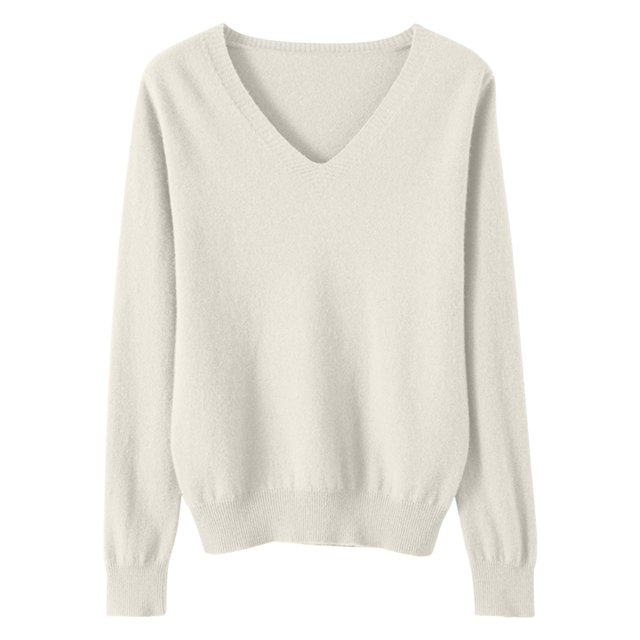 Timegard Womens Sweaters V Neck Knit Pullover Fall Winter Casual Fitting Comfy Long Sleeve Bottom Tops